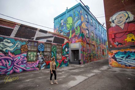 Looking in awe the tremendous Artwork in Toronto, Graffiti Alley