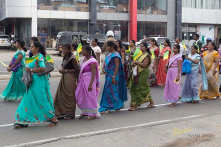 Saree ladies during Galle Procession