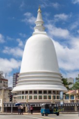 Stupa or "pagoda" located in Sri Sambuddhaloka Vehara, Colombo, Sri Lanka.