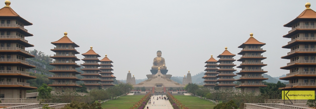 The amazingly huge Buddha statue in Dashu District, Kaohsiung, Taiwan.