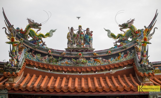 Amazing Roof decoration detail from Avalokitesvara Temple. One of the numerous temples you can find in Tainan, Taiwan.
